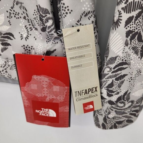 New The North Face Apex Bionic Jacket Women's High Rise Grey Vine Print XS - Picture 3 of 4